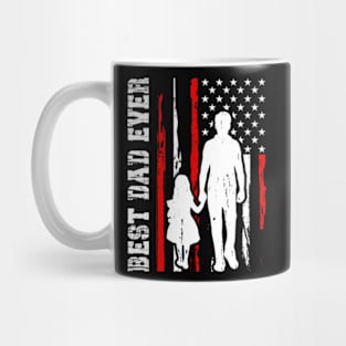 Best Dad Ever With US American Flag, Fathers Day Mug